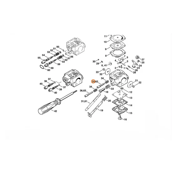 STIHL  Główna śruba regulacyjna 4203 122 6701